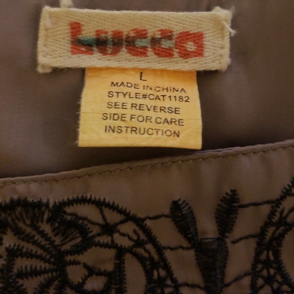 Lucca Black Women's Top Gothcore  Glittery Short Sleeve Blouse Tunic - Picture 4 of 6